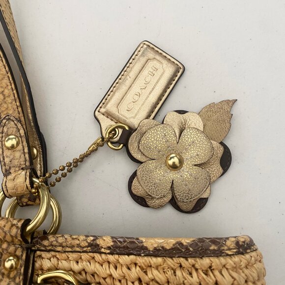 COACH 16839 Natalie Hampton Straw Tote - Picture 2 of 11